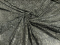 Dantelă Elastică Neagra cu Sclipici | Kashash Textile