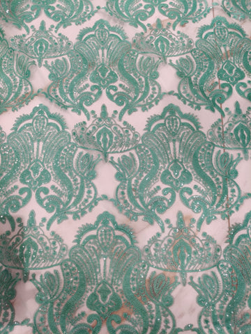 Broderie pe Tull cu Paiete Latime: 1.35m KBT004