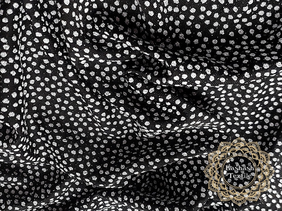 Lurex imprimat NEGRU  Latime: 1.50 m KHL0005