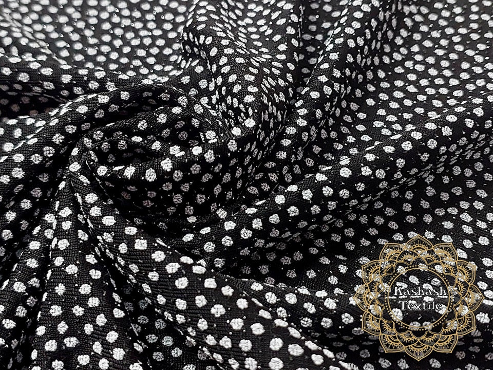 Lurex imprimat NEGRU  Latime: 1.50 m KHL0005